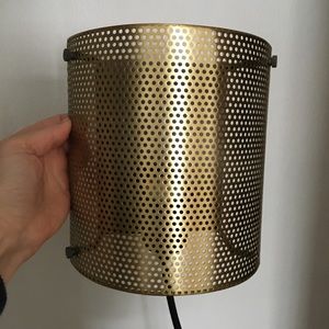 West Elm plug-in lights set of 6 industrial look brass, no hardwiring needed!